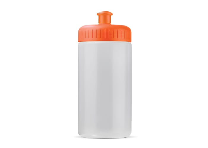 Bidon de sport bioplastique 500ml personnalisable Transparent Orange